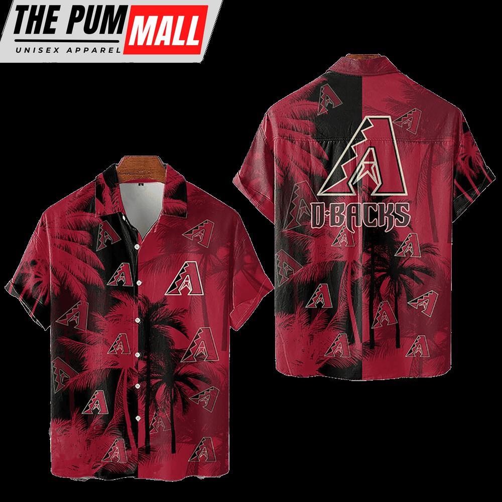 Arizona Diamondbacks Tropical Palm Trees MLB Hawaiian Shirt