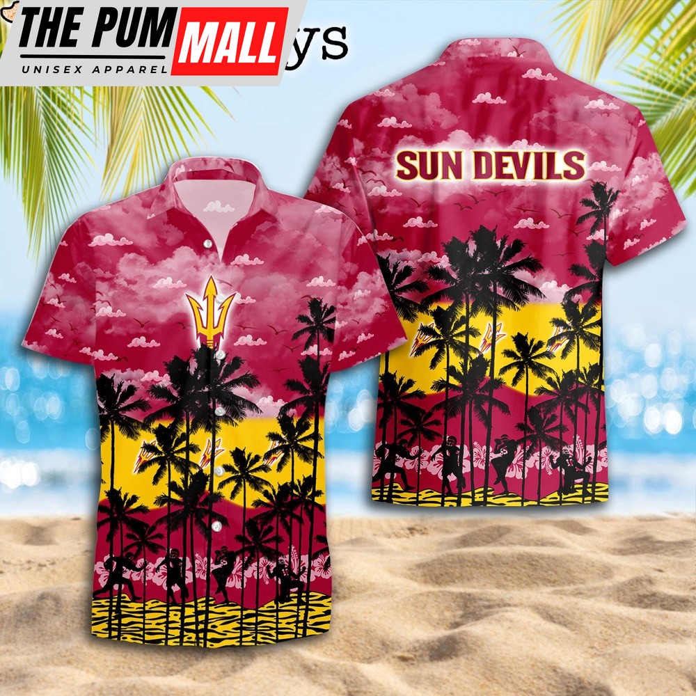 Arizona State Sun Devils Palms Tree Hawaiian Shirt