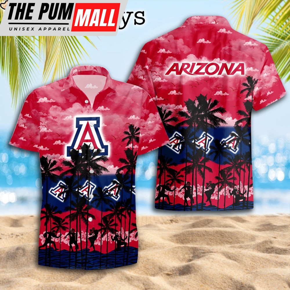 Arizona Wildcats Palms Tree Hawaiian Shirt