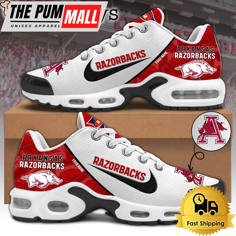 Arkansas Razorbacks Football Mascot Symbol Custom Air Max Plus Shoes