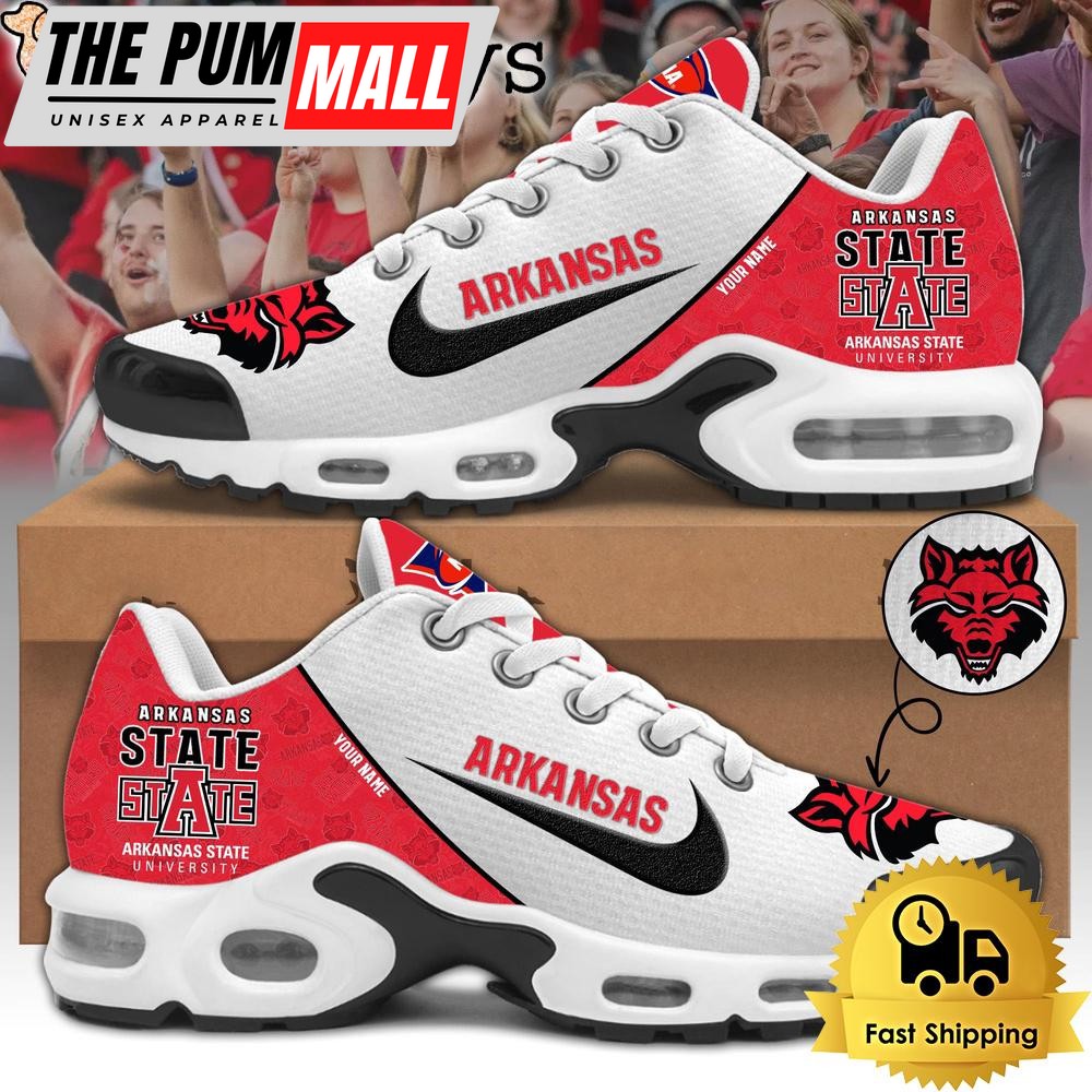 Arkansas State Red Wolves Football Mascot Symbol Custom Air Max Plus Shoes