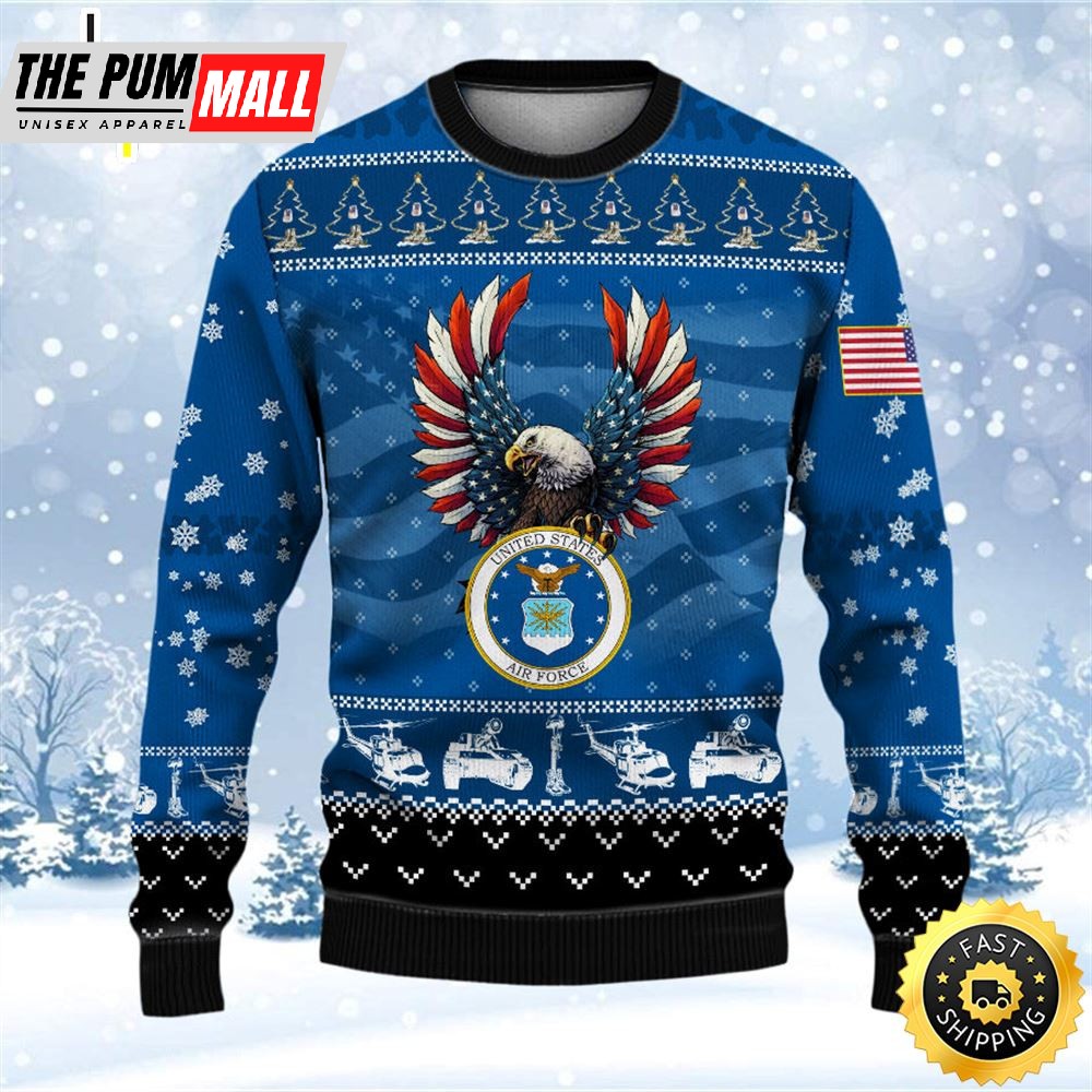 Armed Forces Air Force Veteran Military Soldier Ugly Sweater