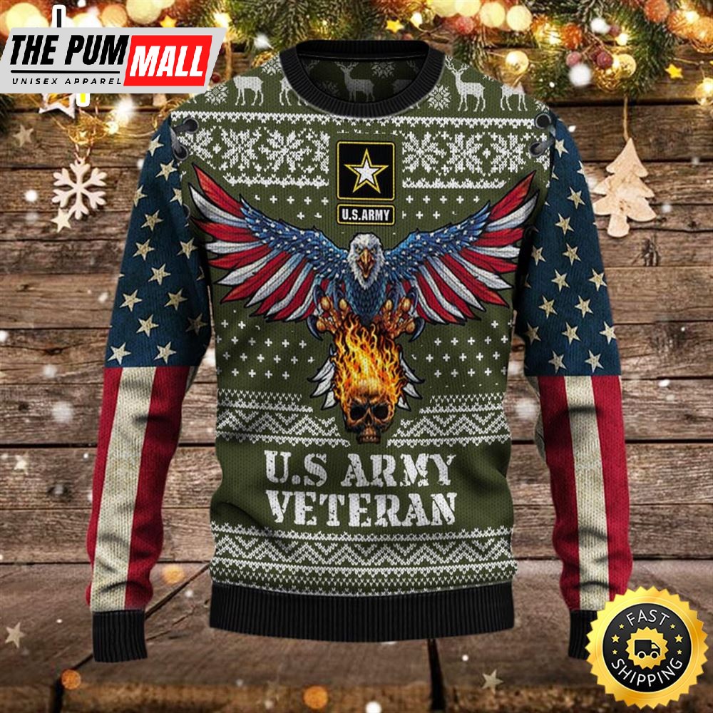 Armed Forces Army Military Vva Vietnam Veterans Day Gift For Father Christmas Ugly Sweater
