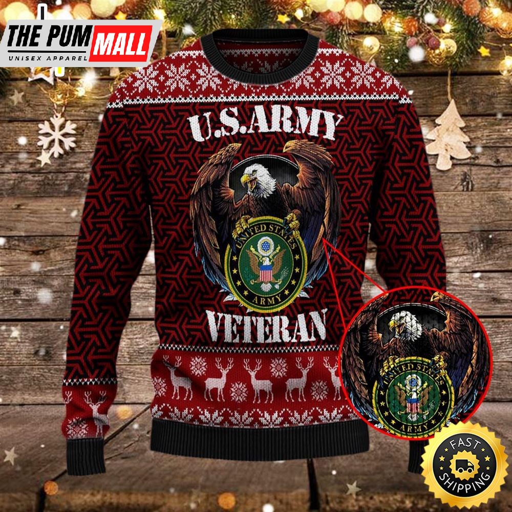 Armed Forces Army Military Vva Vietnam Veterans Day Gift For Father Dad Christmas Sweater