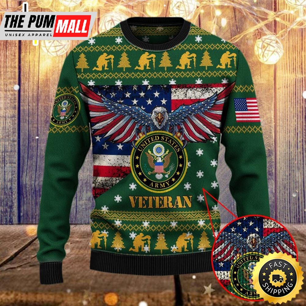 Armed Forces Army Military Vva Vietnam Veterans Day Gift For Father Dad Christmas Ugly Sweaters