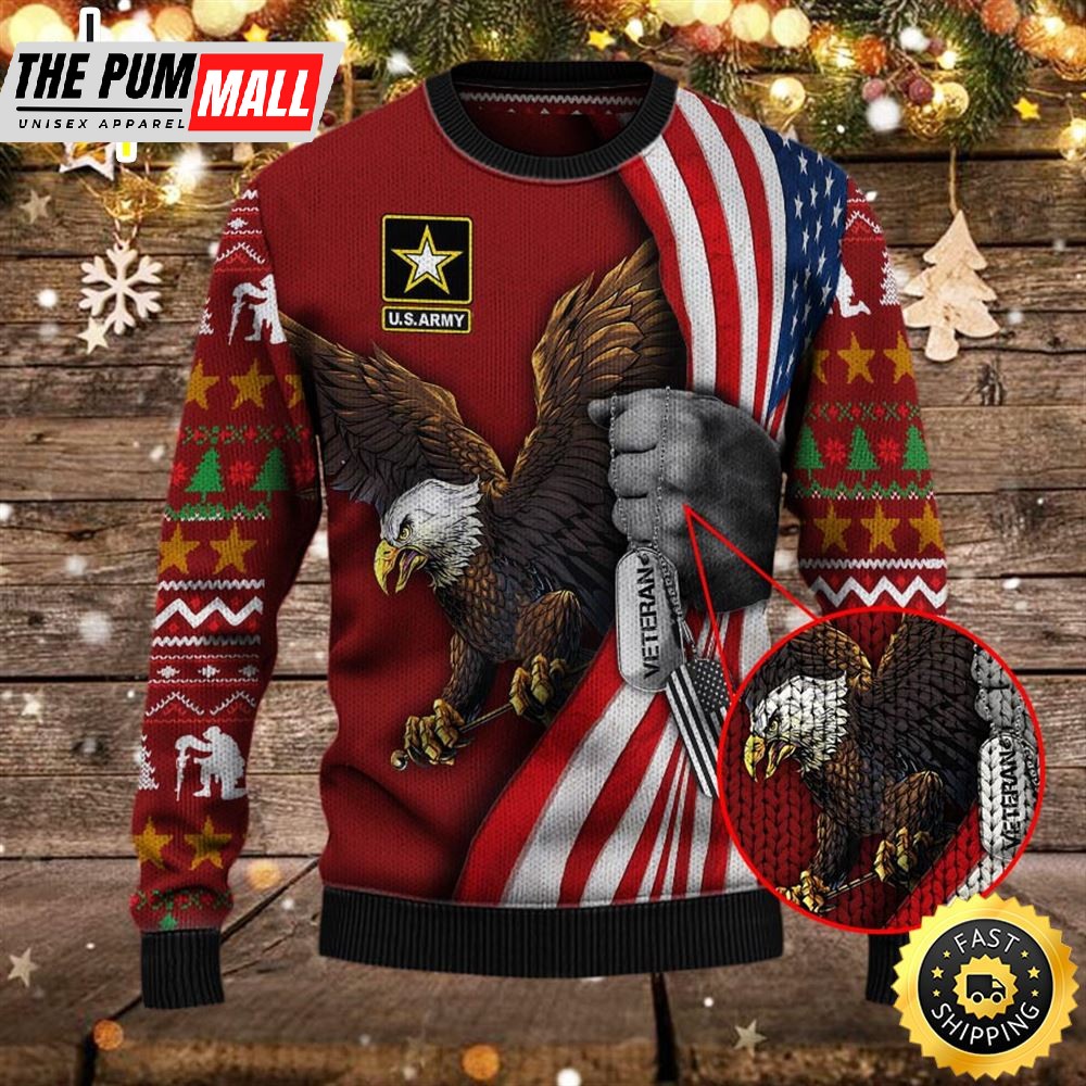 Armed Forces Army Military Vva Vietnam Veterans Day Gift For Father Dad Christmas Ugly Sweater Xmas