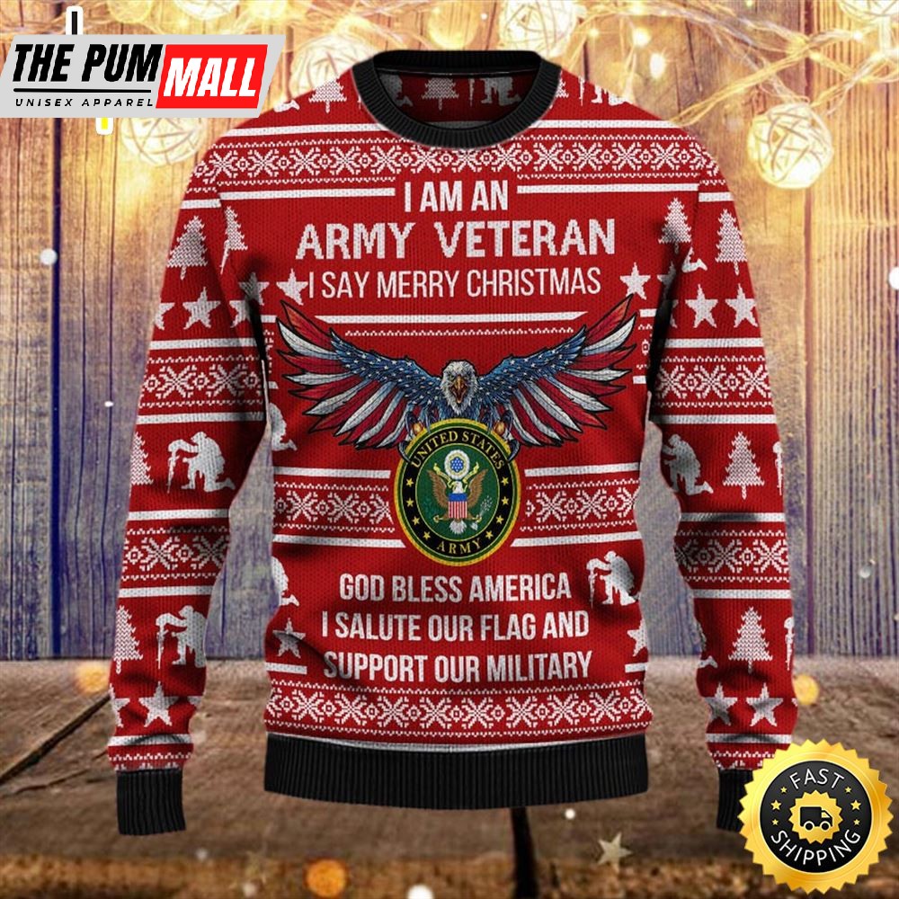 Armed Forces Army Military Vva Vietnam Veterans Day Gift For Father Dad Ugly Sweater Wool Sweater