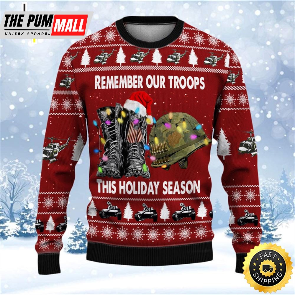 Armed Forces Army Navy Usmc Marine Air Forces Veteran Military Soldier Ugly Sweater
