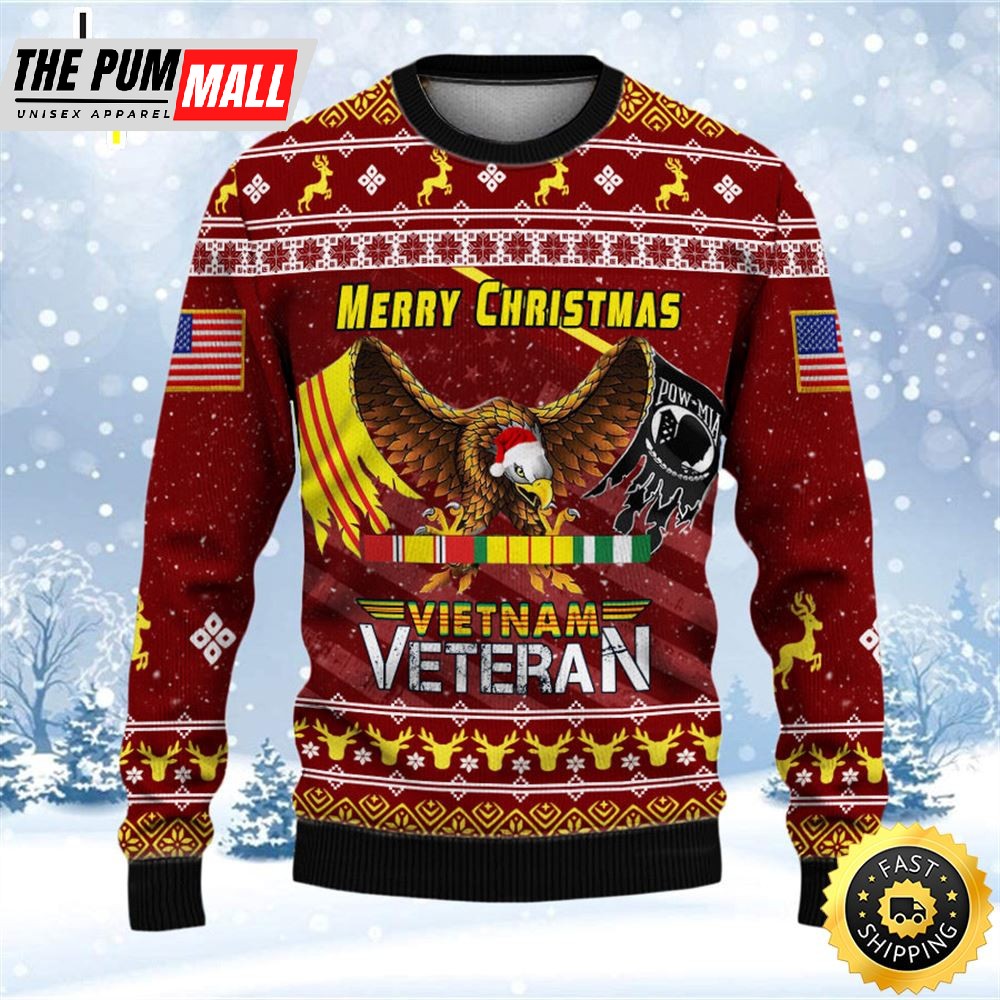Armed Forces Army Navy Usmc Marine Air Forces Veteran Military Vva Vietnam America Soldier Ugly Sweater