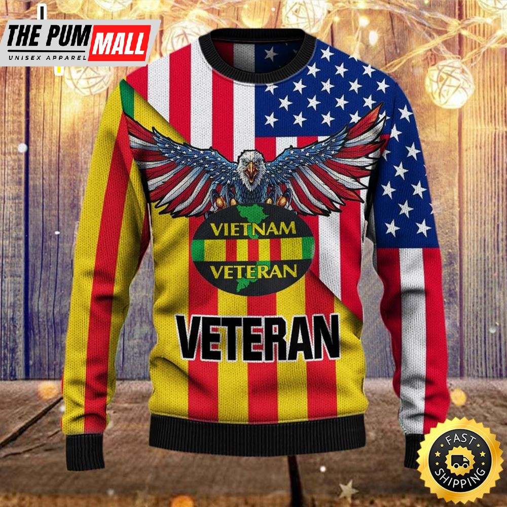 Armed Forces Army Usn Navy Usmc Marine Usaf Air Forces Uscg Coast Guard Military Vva Vietnam Veterans Day Gift For Father Dad Christmas Wool Sweater