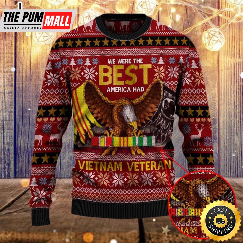 Armed Forces Army Usn Navy Usmc Marine Usaf Air Forces Uscg Coast Guard Military Vva Vietnam Veterans Day Gift For Father Dad Christmas Ugly