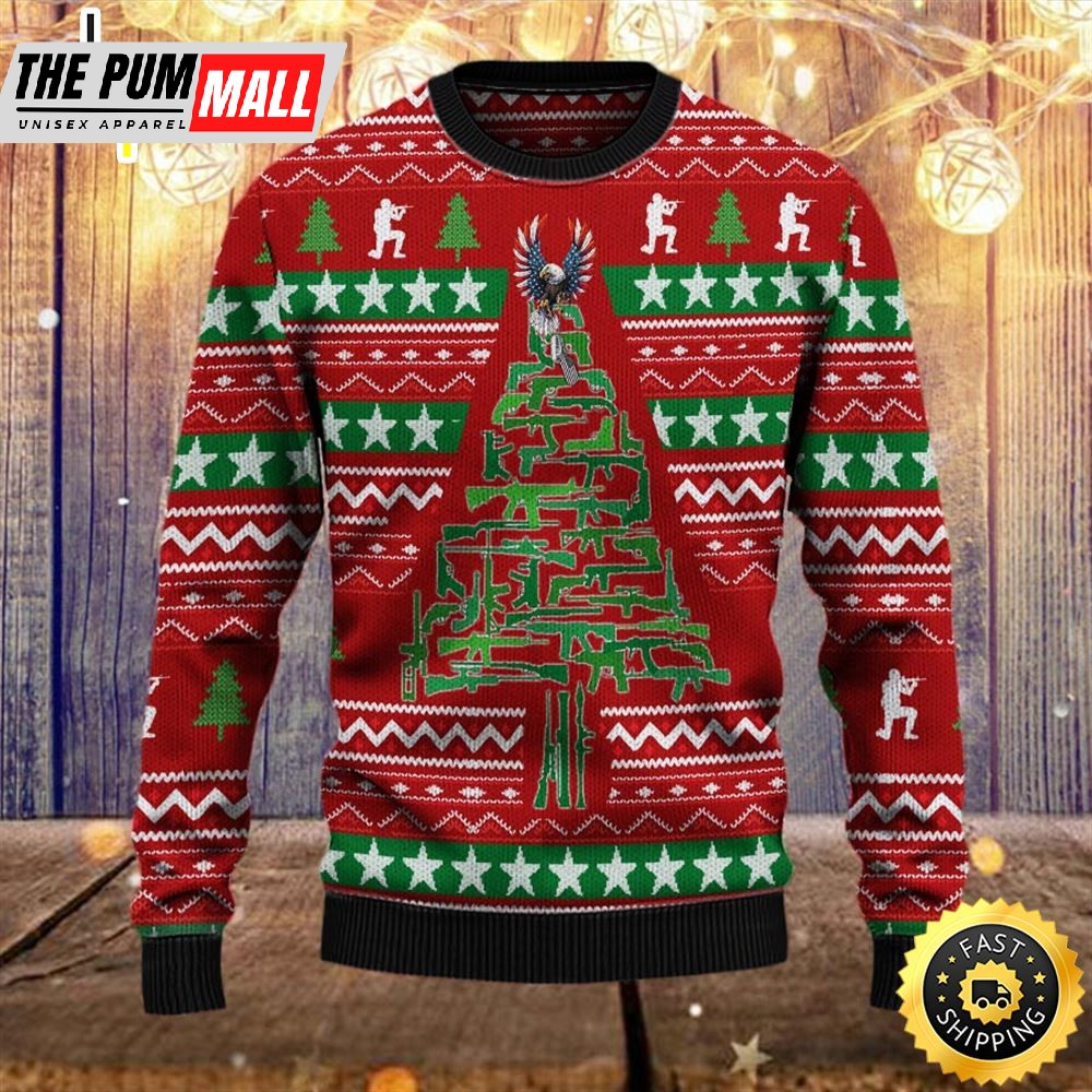 Armed Forces Army Usn Navy Usmc Marine Usaf Air Forces Uscg Coast Guard Military Vva Vietnam Veterans Day Gift For Father Dad Christmas Sweater