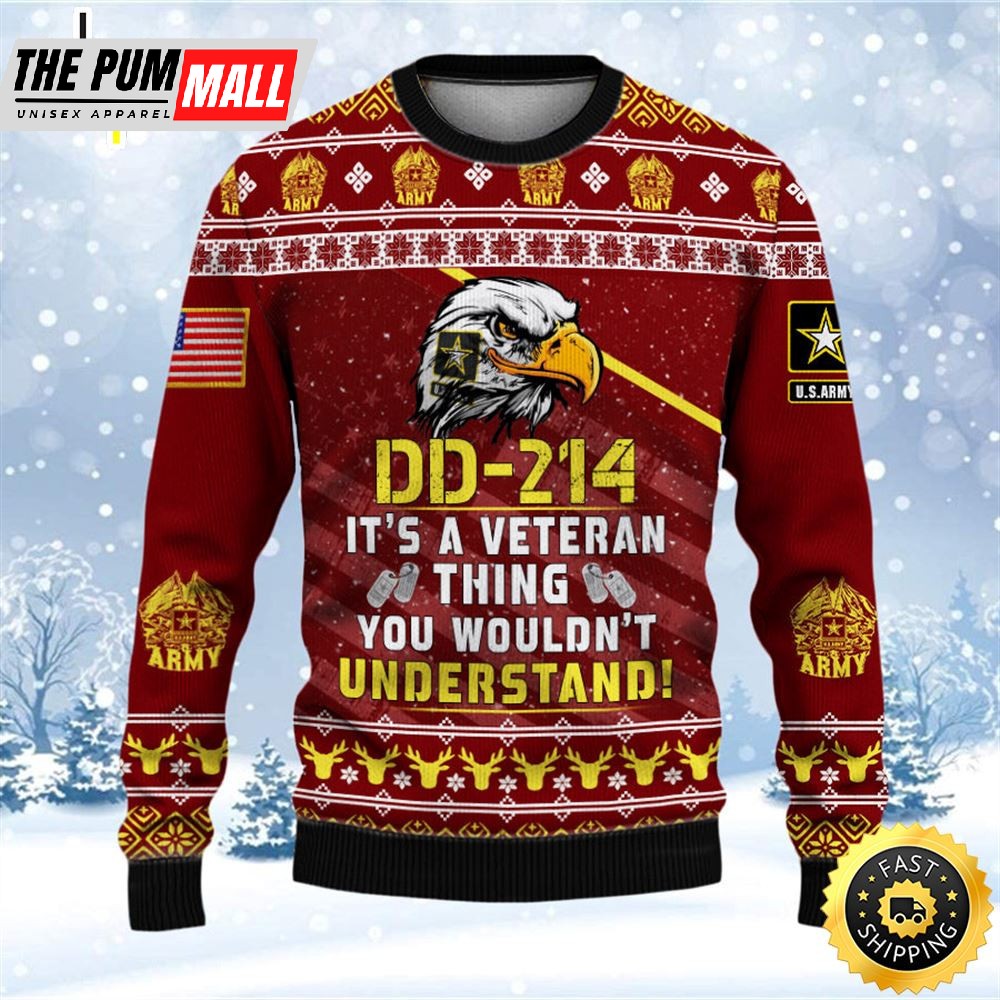 Armed Forces Army Veteran Military Soldier Ugly Sweater 3D