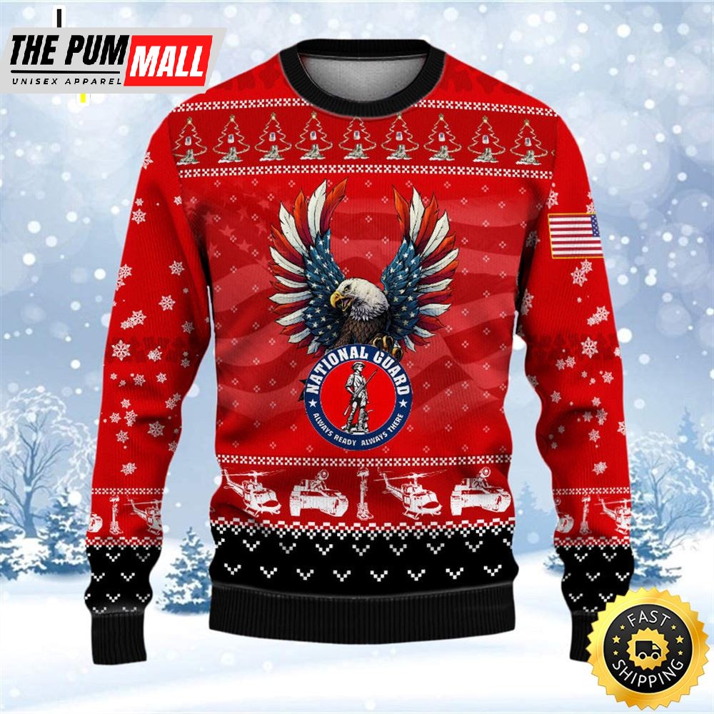 Armed Forces National Guard Veteran Military Soldier Ugly Sweater