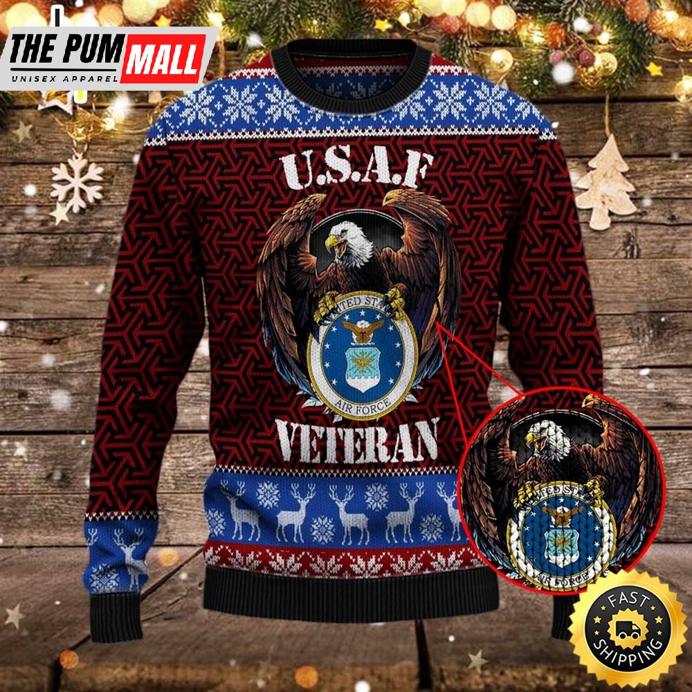 Armed Forces Usaf Air Forces Military Vva Vietnam Veterans Day Gift For Father Dad Christmas Sweater