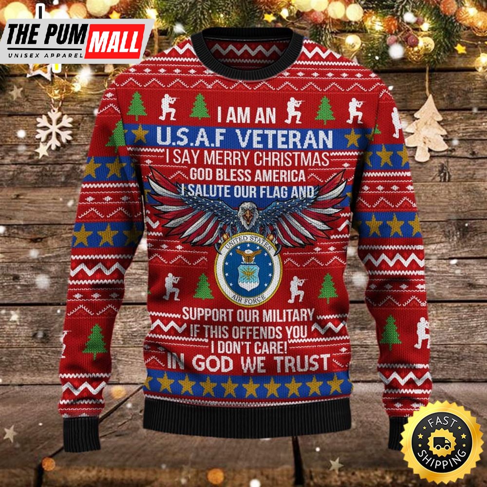 Armed Forces Usaf Air Forces Military Vva Vietnam Veterans Day Gift For Father Dad Christmas Ugly