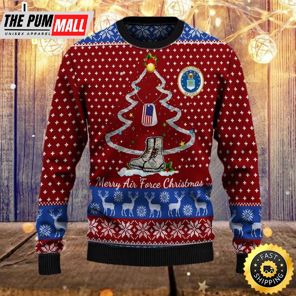 Armed Forces Usaf Air Forces Military Vva Vietnam Veterans Day Gift For Father Dad Christmas Ugly Sweater 3D