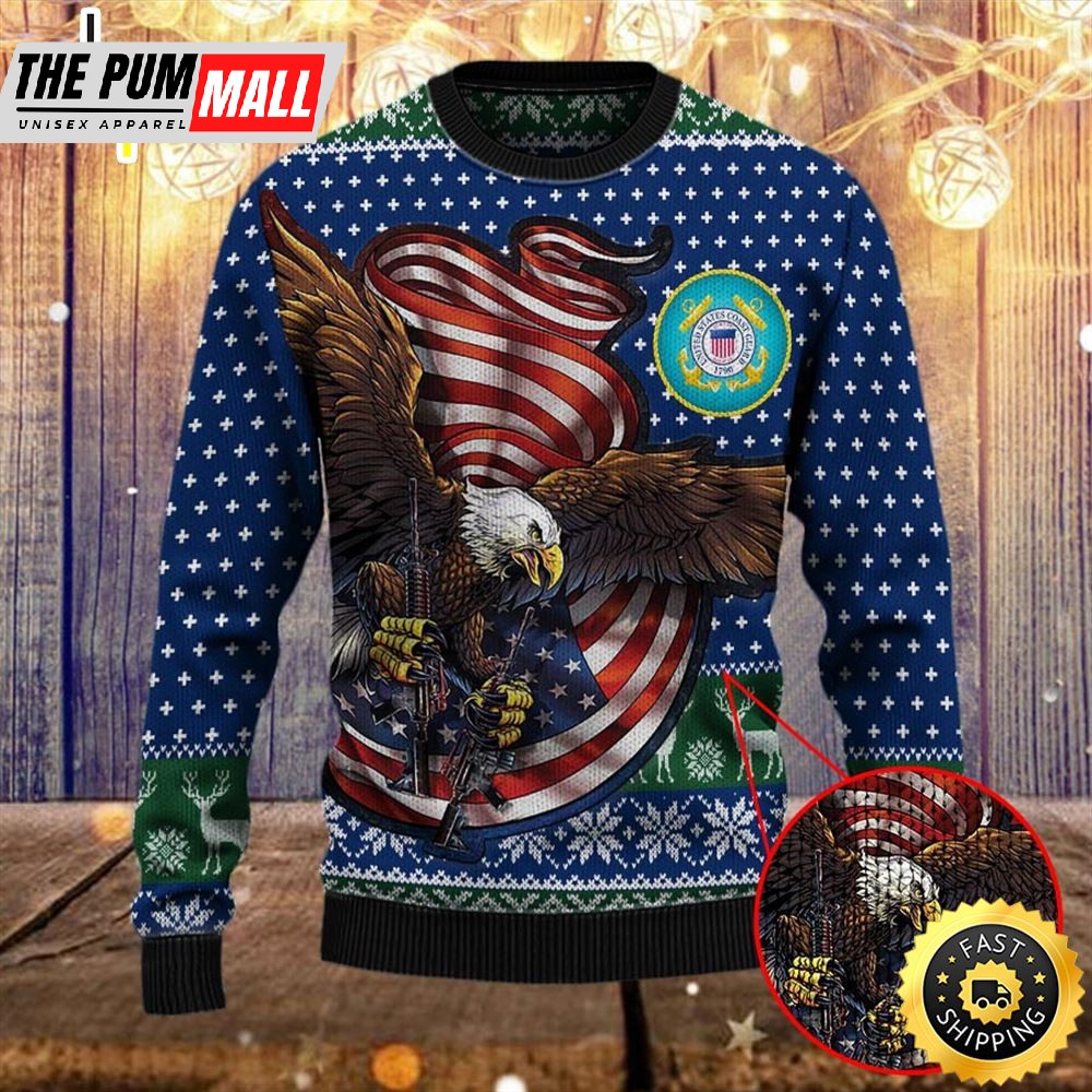 Armed Forces Uscg Coast Guard Military Vva Vietnam Veterans Day Gift For Father Christmas Ugly Sweater