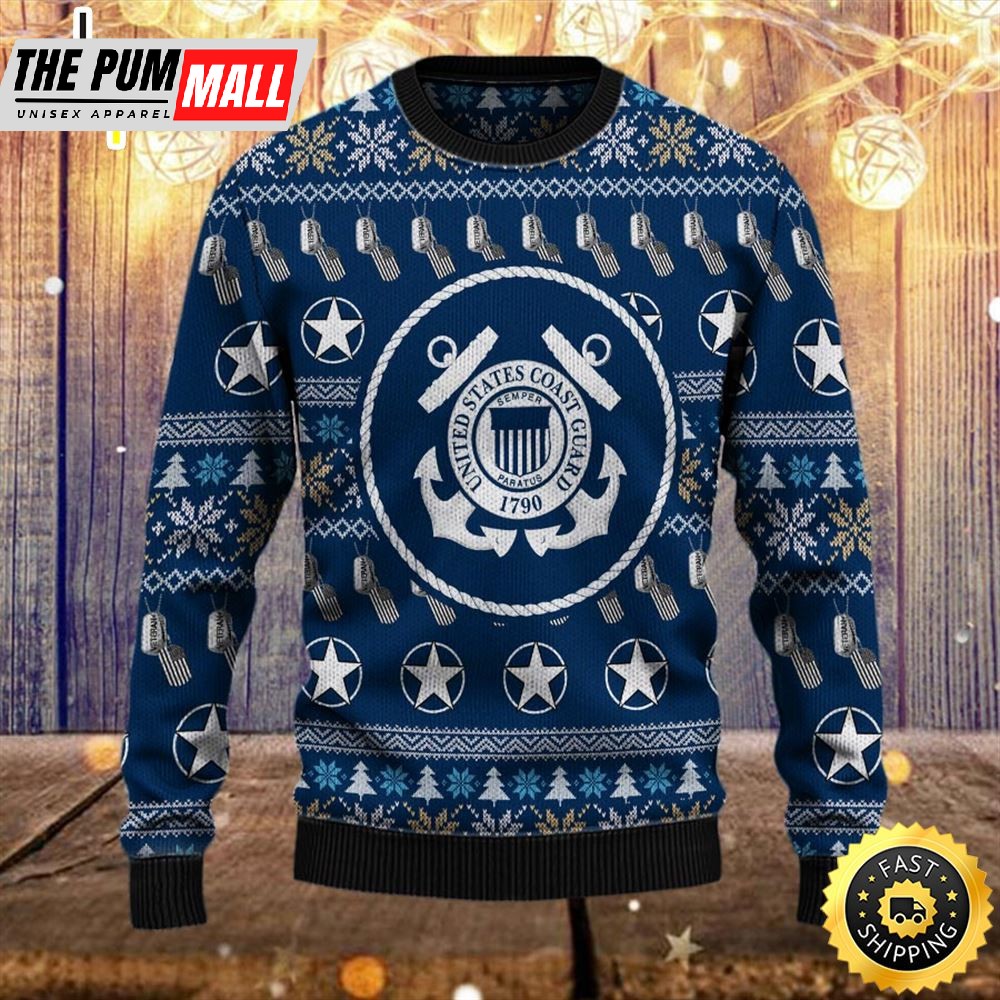 Armed Forces Uscg Coast Guard Military Vva Vietnam Veterans Day Gift For Father Dad Christmas Ugly