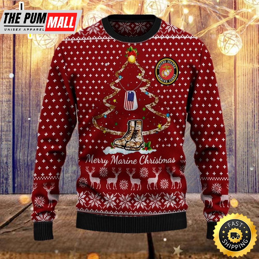 Armed Forces Usmc Marine Military Vva Vietnam Veterans Day Gift For Father Ugly Sweater