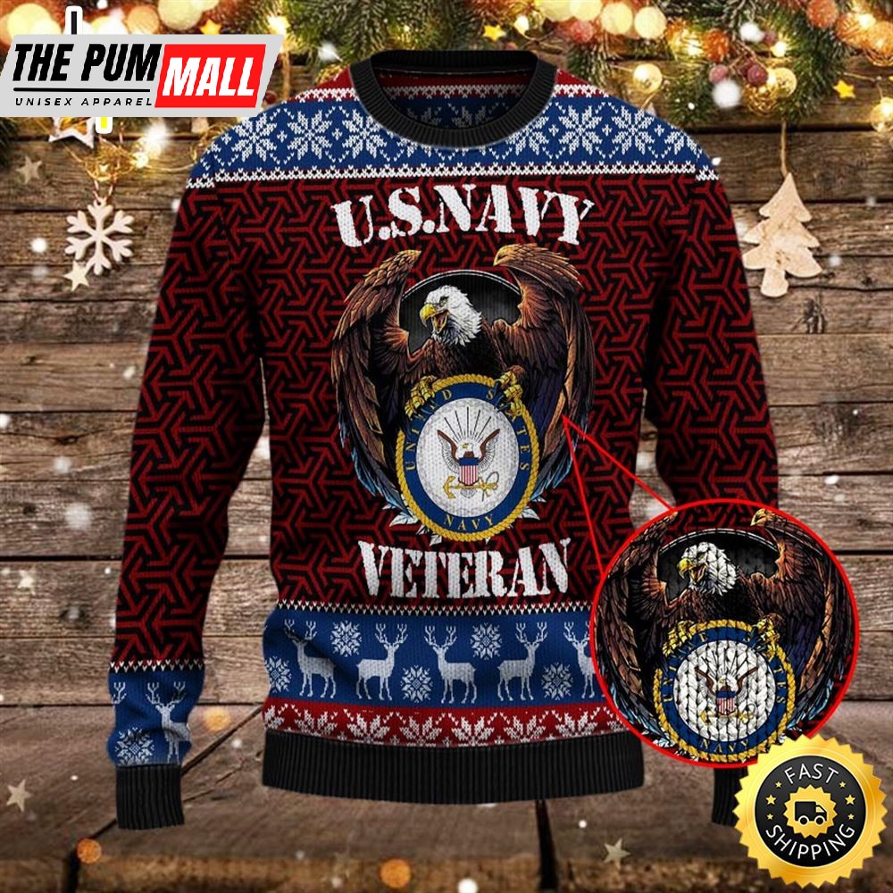 Armed Forces Usn Navy Military Vva Vietnam Veterans Day Gift For Christmas Ugly Sweater