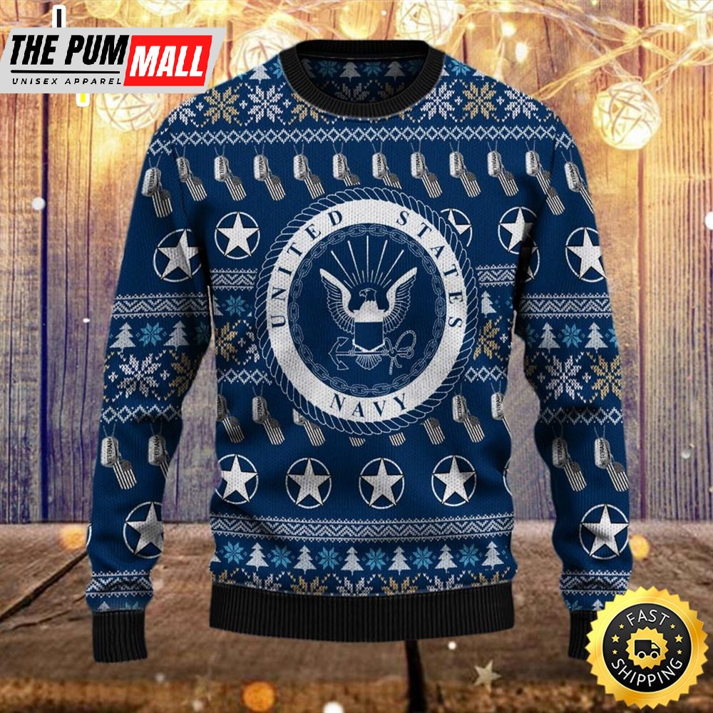 Armed Forces Usn Navy Military Vva Vietnam Veterans Day Gift For Father Ugly Sweater