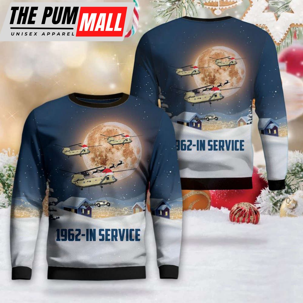 Army CH-47 Chinook Christmas Sweater Gift For Christmas