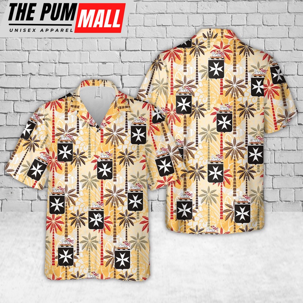 Army Hawaiian Shirt, Puerto Rico Army National Guard, 65th Infantry Regiment Borinqueneers Hawaiian Shirt, Military Aloha Shirt