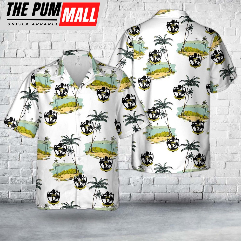 Army Hawaiian Shirt, US Army 101st Airborne Division (Air Assault) Band Hawaiian Shirt, Military Aloha Shirt