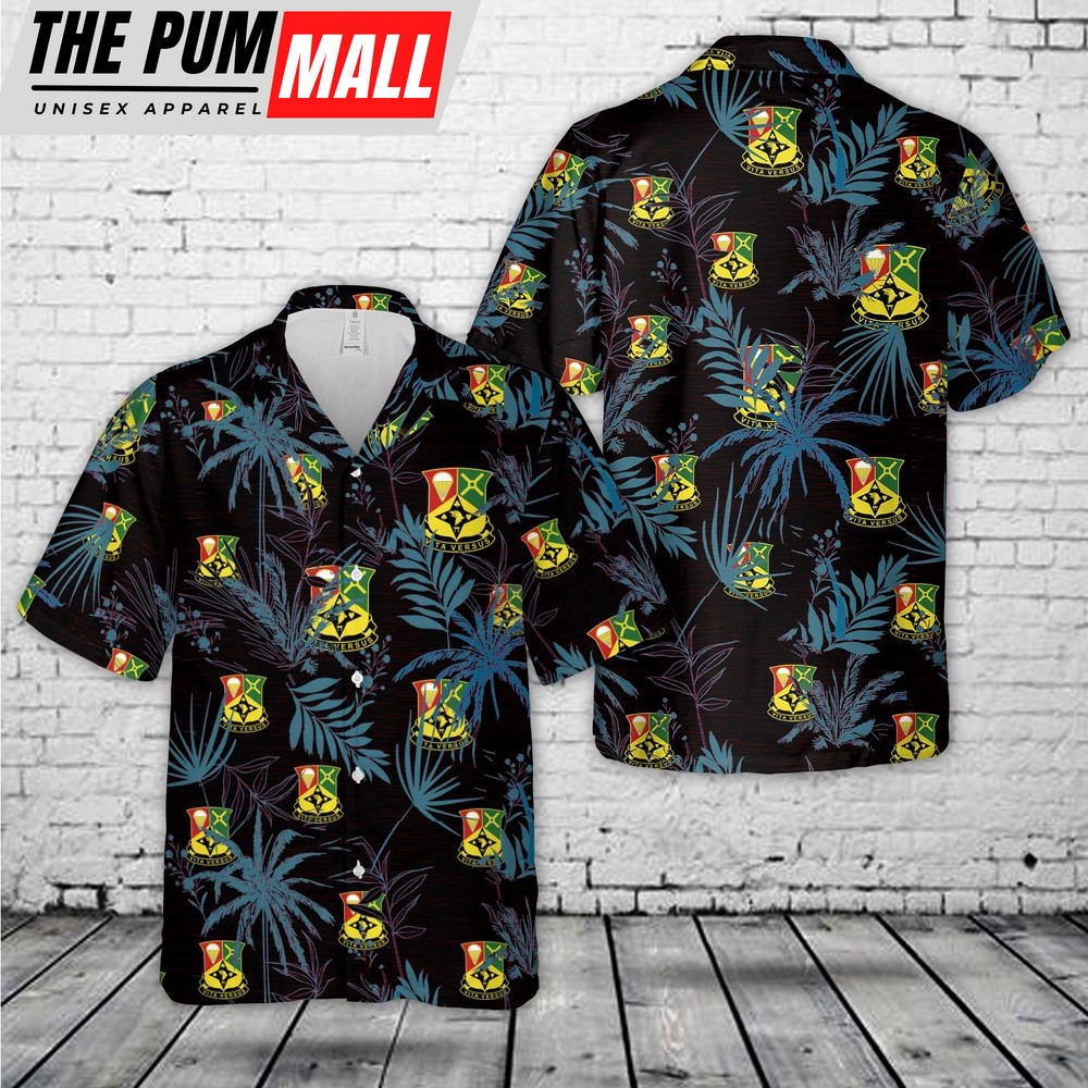 Army Hawaiian Shirt, US Army 101st Airborne Division Sustainment Brigade Unit Crest Hawaiian Shirt, Military Aloha Shirt