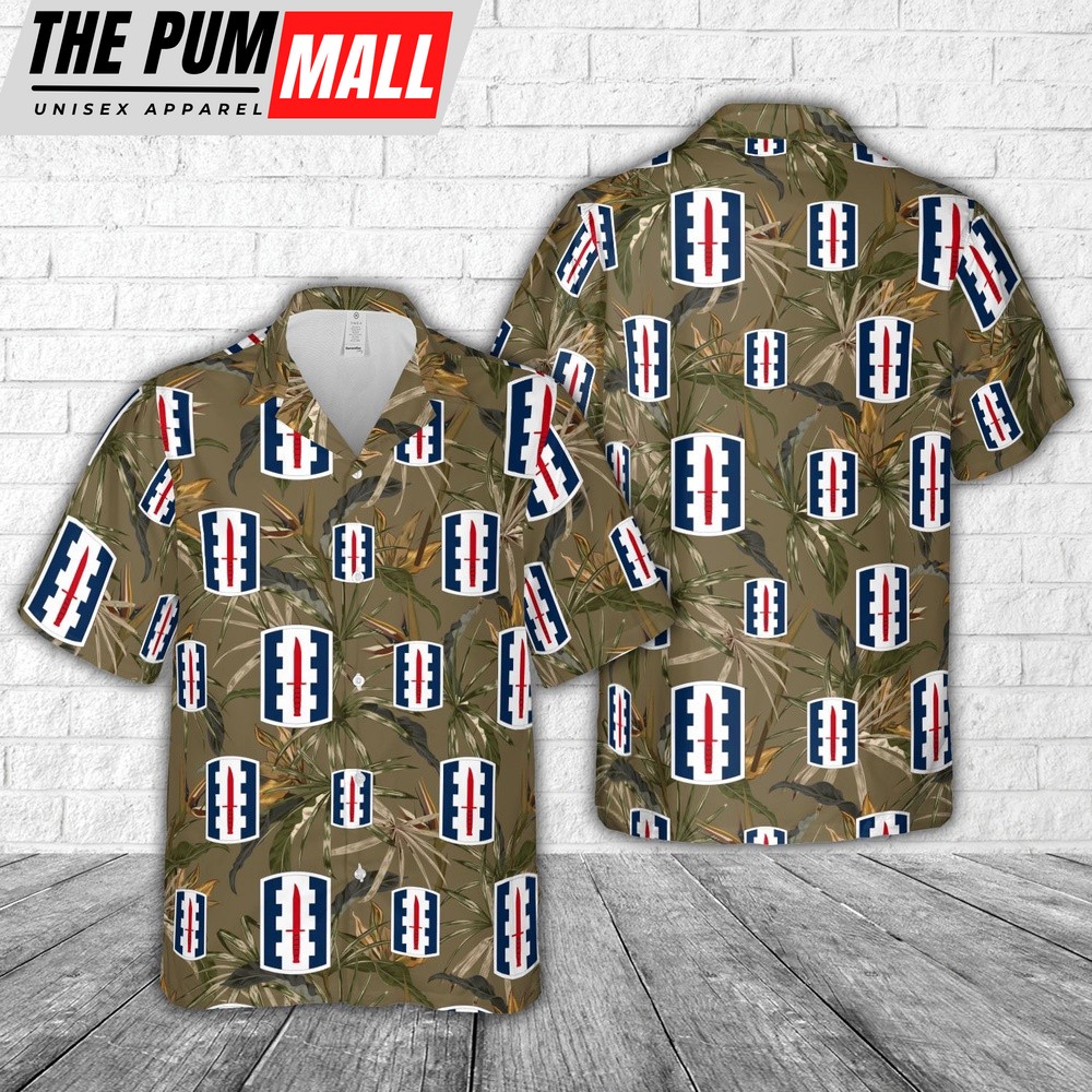 Army Hawaiian Shirt, US Army 120th Infantry Brigade Hawaiian Shirt, Military Aloha Shirt