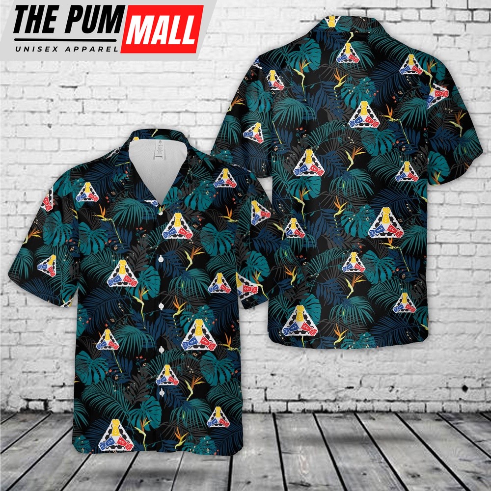 Army Hawaiian Shirt, US Army 125th Armor Regiment Hawaiian Shirt, Military Aloha Shirt