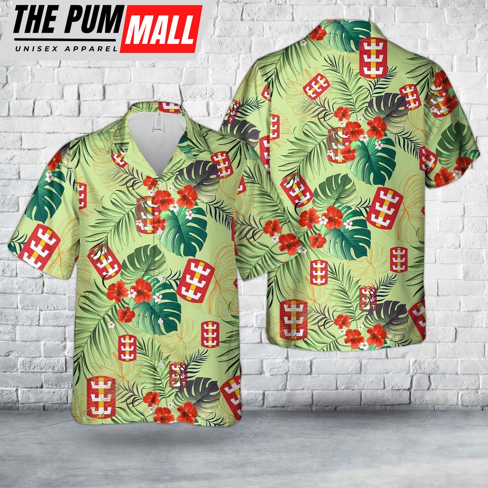 Army Hawaiian Shirt, US Army 130th Engineer Brigade Hawaiian Shirt, Military Aloha Shirt