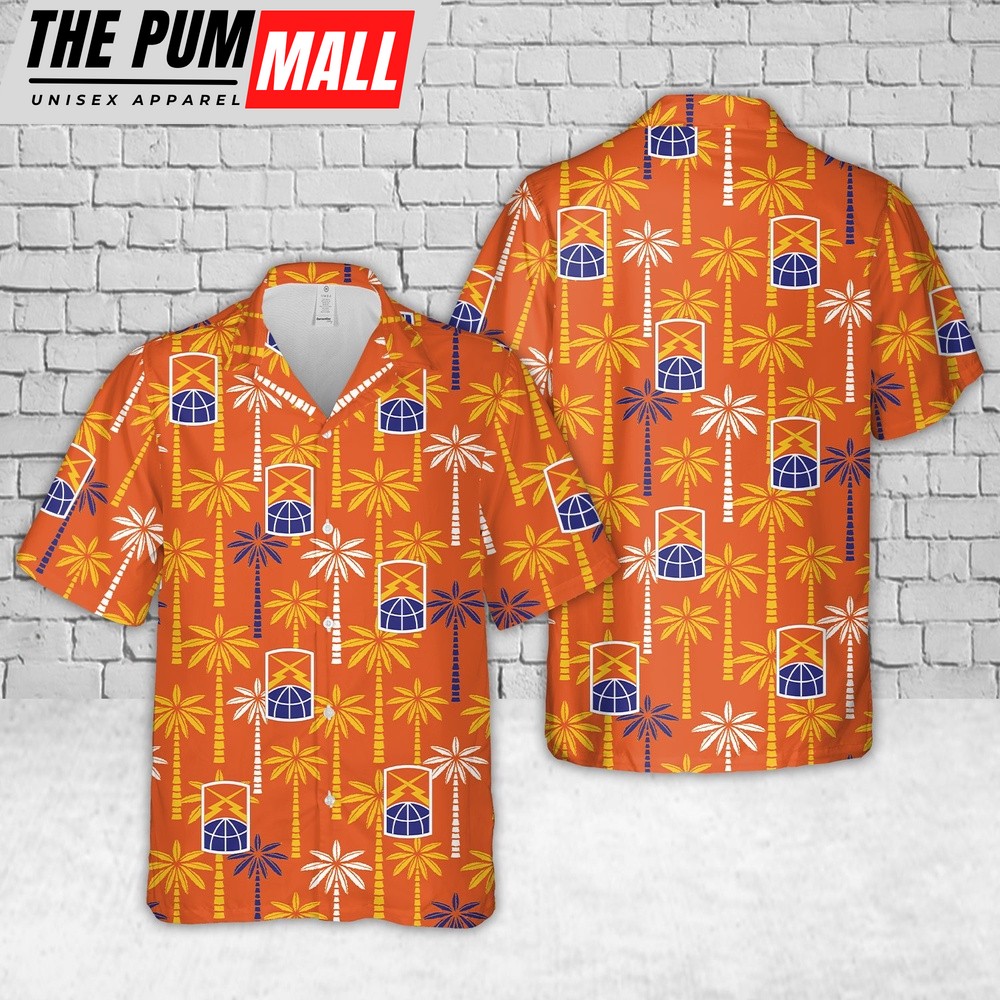 Army Hawaiian Shirt, US Army 160th Signal Brigade Hawaiian Shirt, Military Aloha Shirt