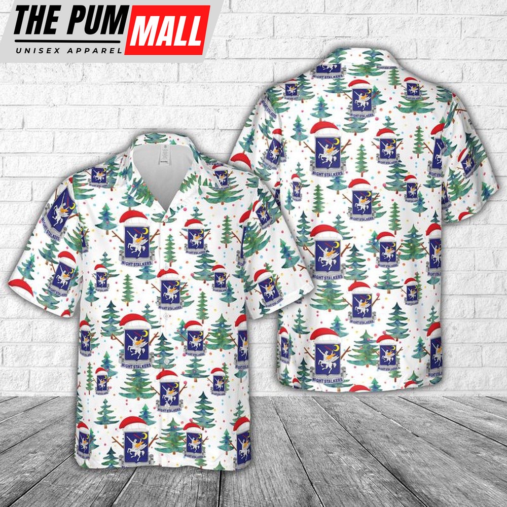 Army Hawaiian Shirt, US Army 160th Special Operations Aviation Regiment (Airborne) Christmas Hawaiian Shirt, Military Aloha Shirt