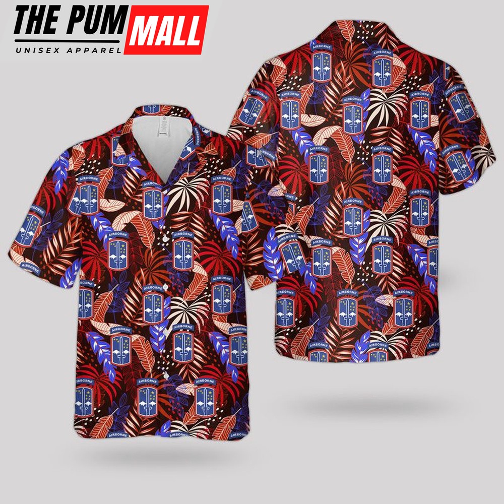 Army Hawaiian Shirt, US Army 172nd Infantry Brigade Airborne Hawaiian Shirt, Military Aloha Shirt