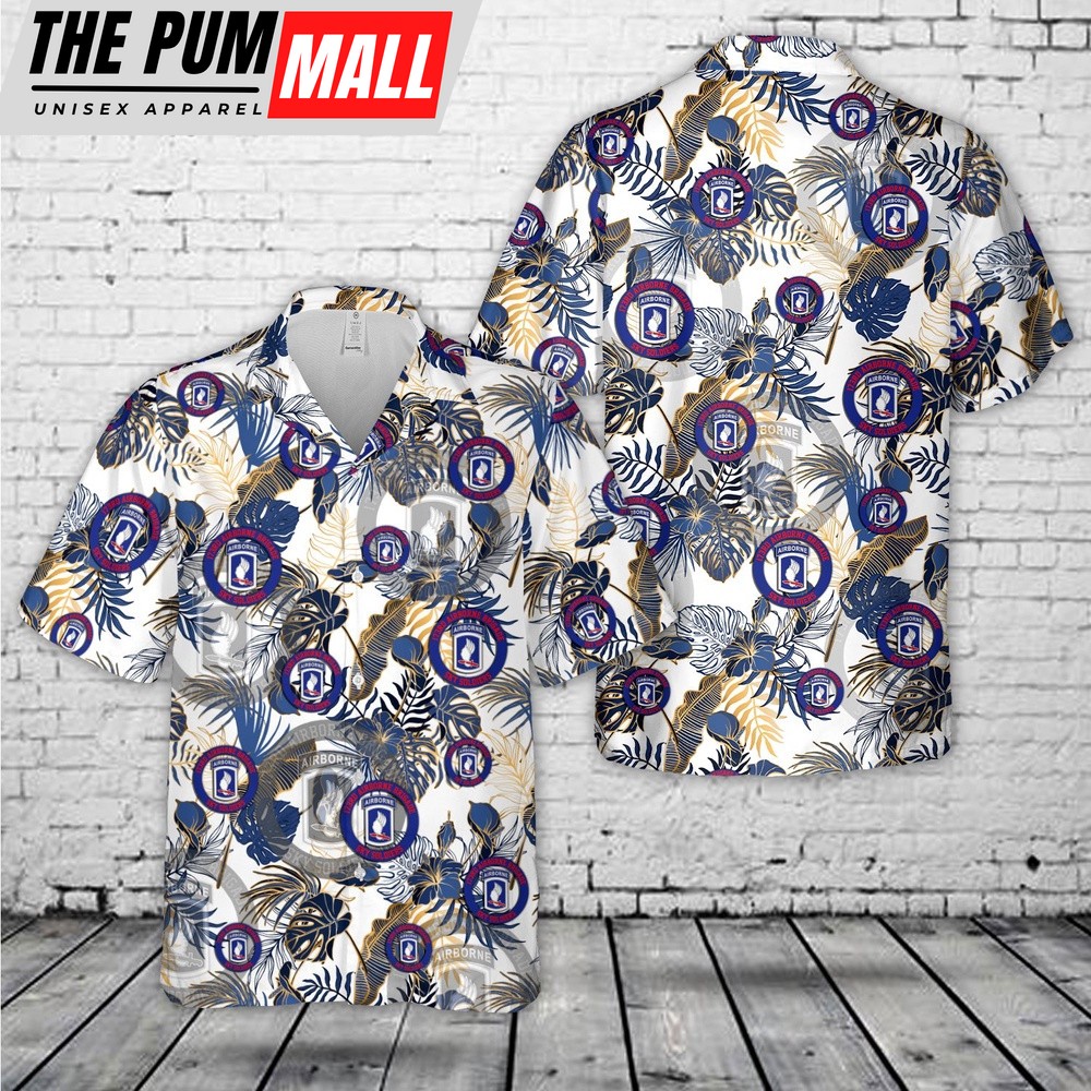 Army Hawaiian Shirt, US Army 173rd Airborne Brigade Sky Soldiers Hawaiian Shirt, Military Aloha Shirt