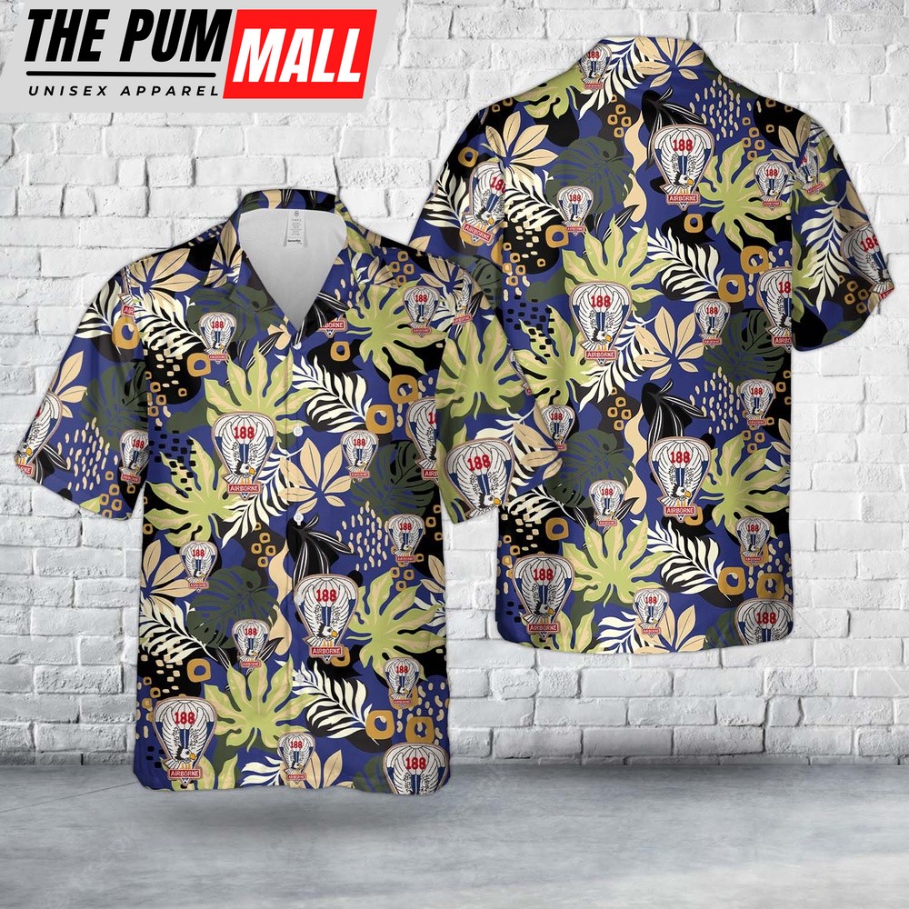 Army Hawaiian Shirt, US Army 188th Airborne Infantry Regiment Hawaiian Shirt, Military Aloha Shirt