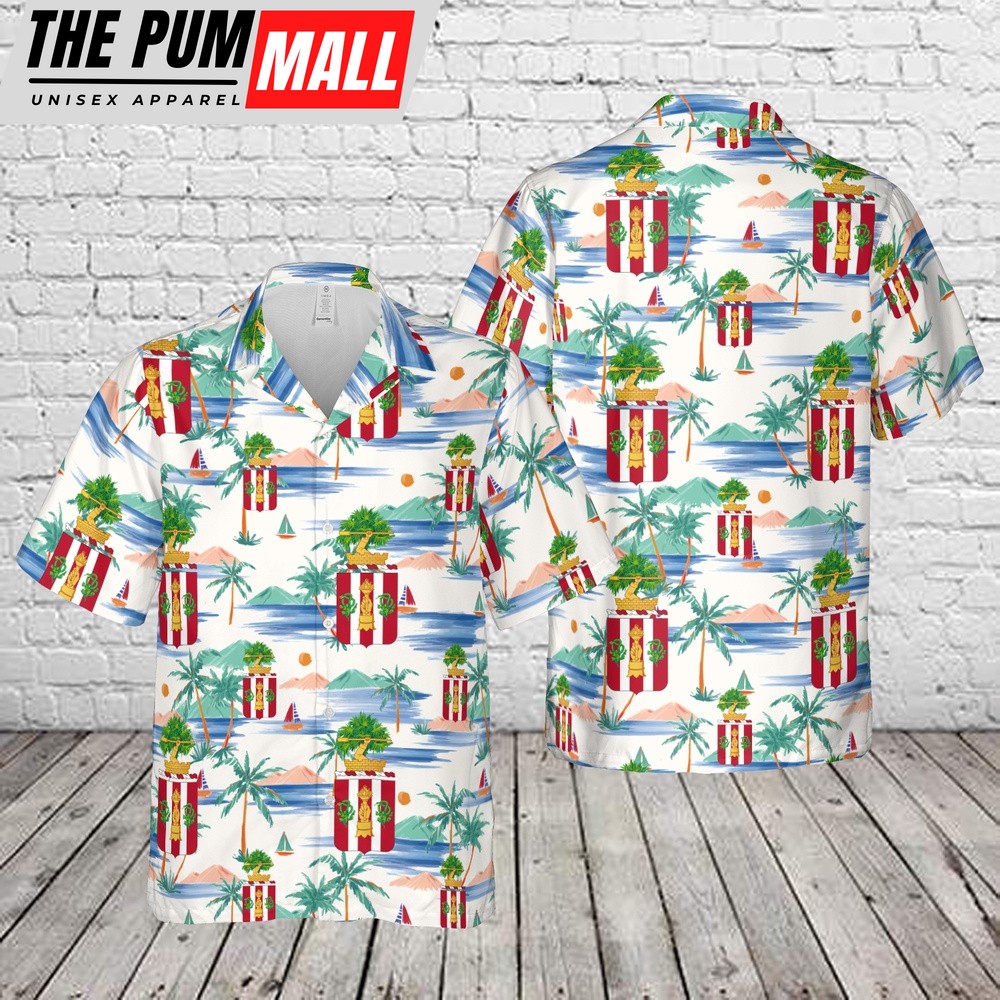 Army Hawaiian Shirt, US Army 1st Battalion, 1st Air Defense Artillery Regiment Hawaiian Shirt, Military Aloha Shirt