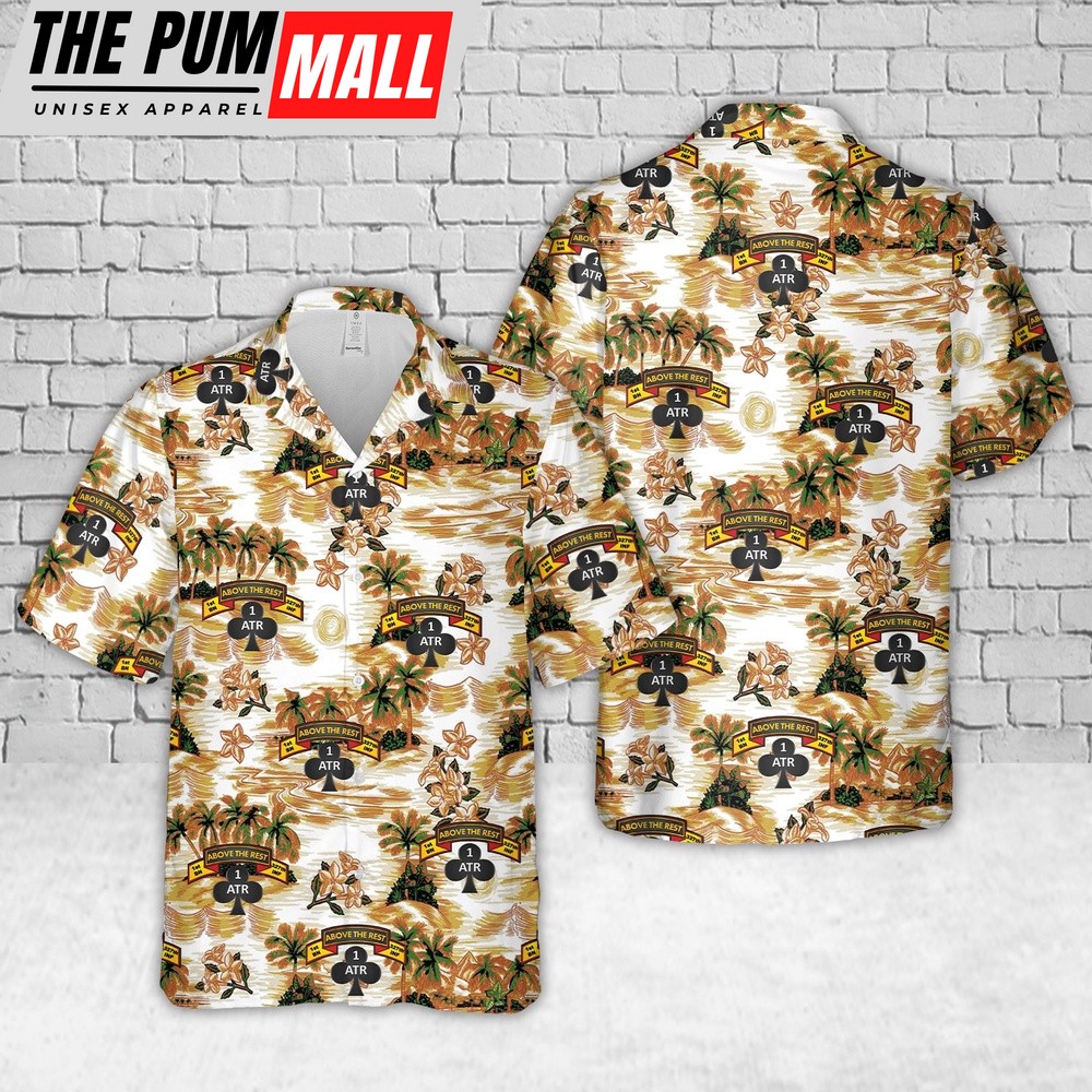 Army Hawaiian Shirt, US Army 1st Battalion, 327th Infantry Regiment Bastogne Bulldogs Hawaiian Shirt, Military Aloha Shirt