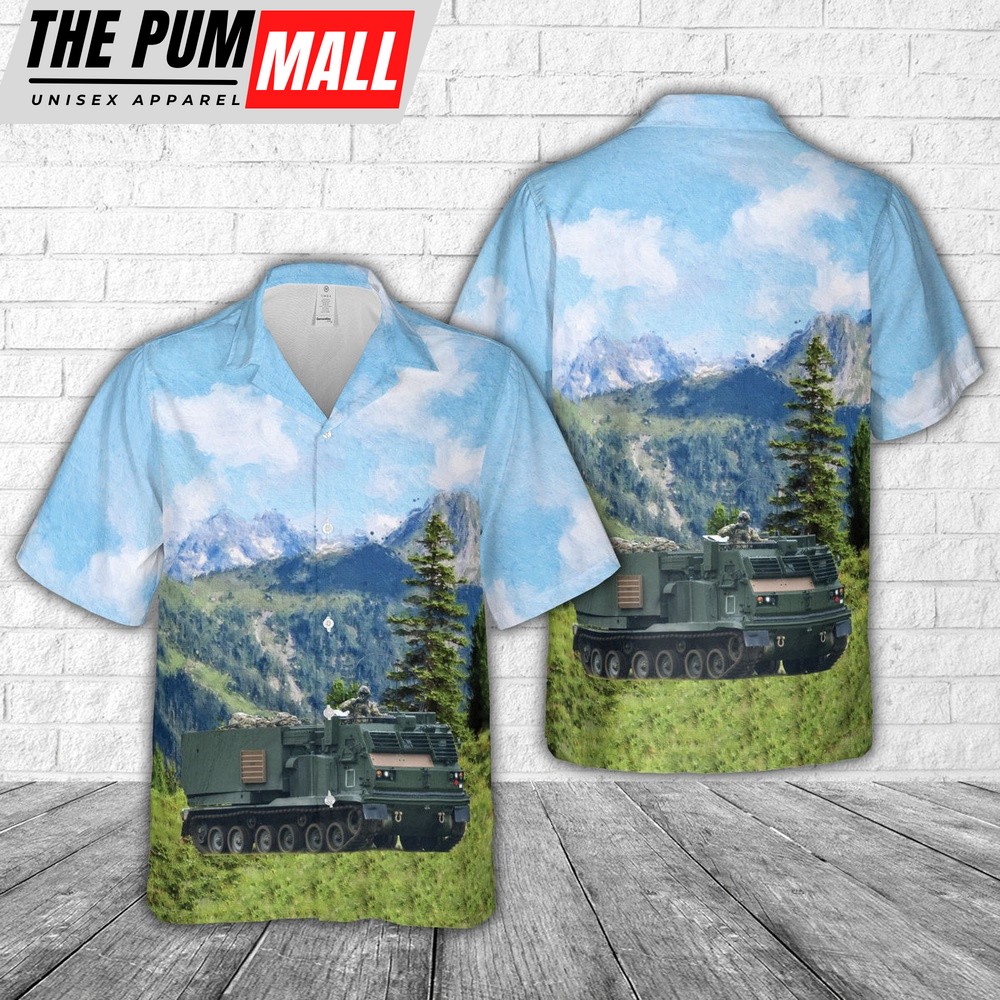 Army Hawaiian Shirt, US Army 1st Battalion, 6th Field Artillery Regiment, 41st Field Artillery Brigade (FAB) Hawaiian Shirt, Military Aloha Shirt