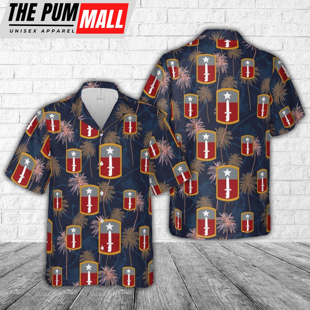 Army Hawaiian Shirt, US Army 205th Infantry Brigade Hawaiian Shirt, Military Aloha Shirt