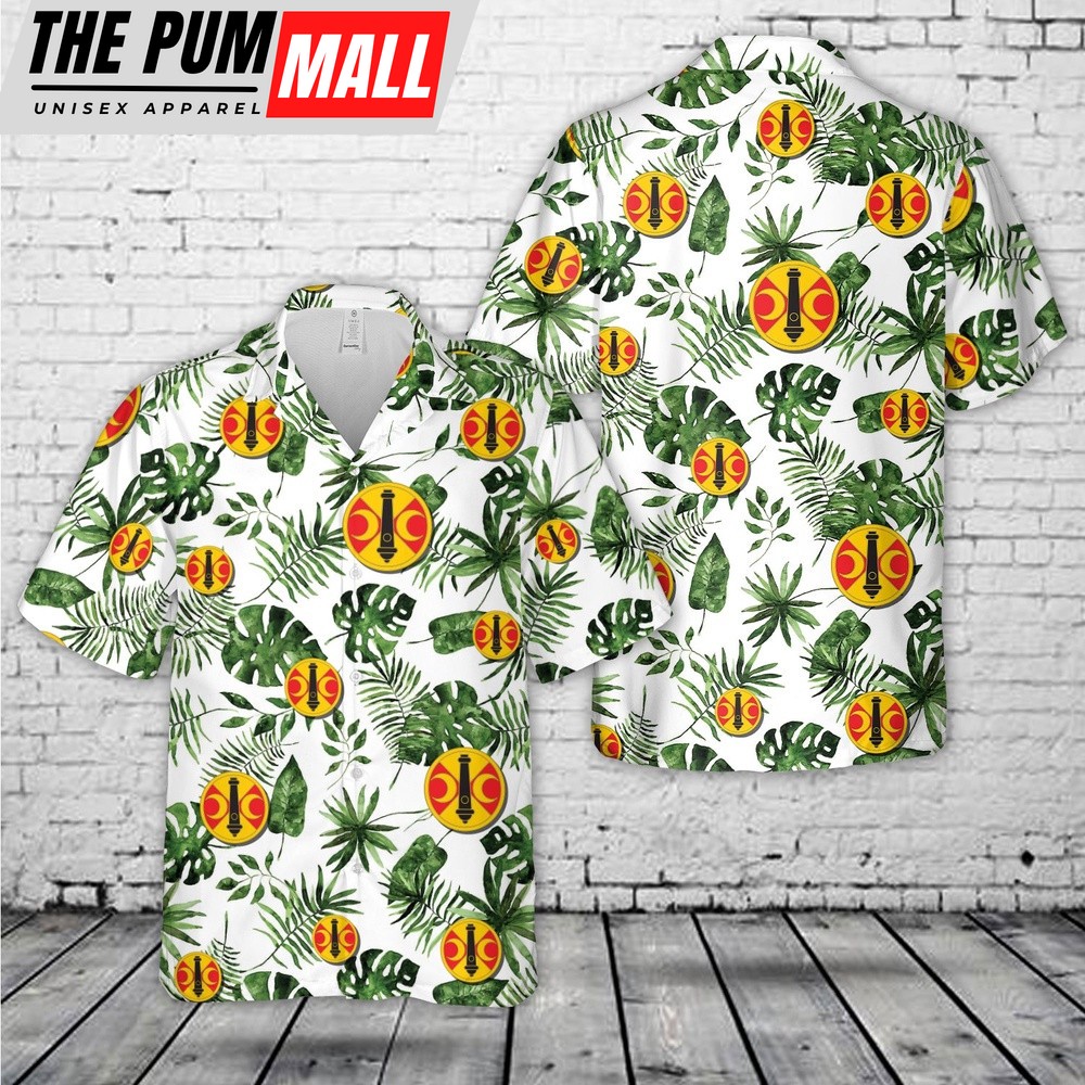 Army Hawaiian Shirt, US Army 210th Field Artillery Brigade Hawaiian Shirt, Military Aloha Shirt