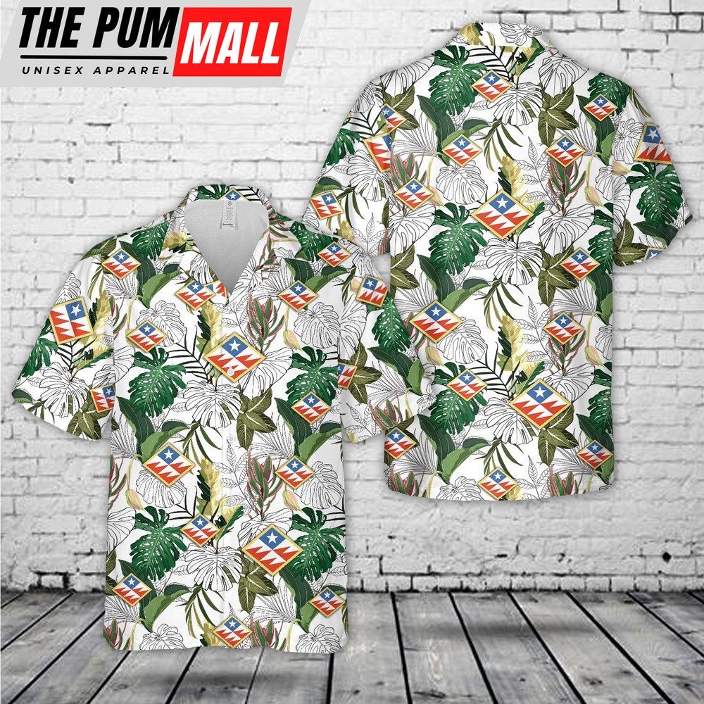 Army Hawaiian Shirt, US Army 261st Theater Tactical Signal Brigade Hawaiian Shirt, Military Aloha Shirt