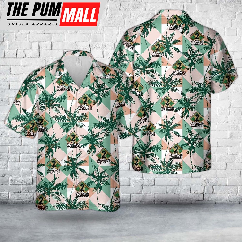 Army Hawaiian Shirt, US Army 2nd Stryker Brigade Combat Team, 4th Infantry Division Hawaiian Shirt, Military Aloha Shirt