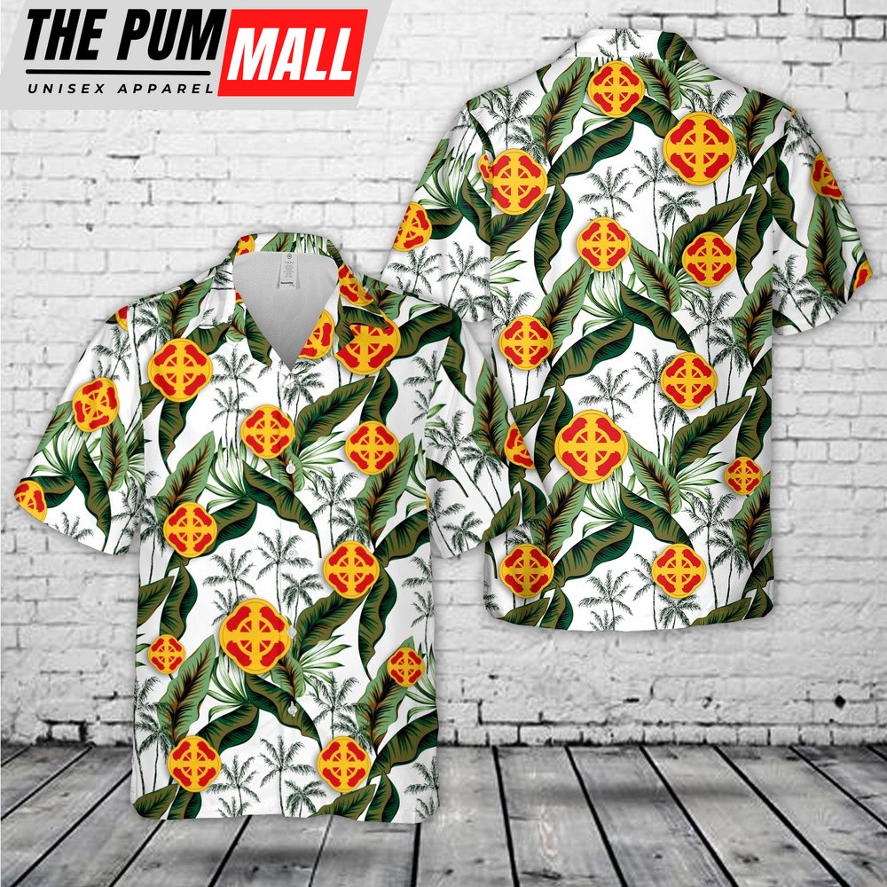 Army Hawaiian Shirt, US Army 428th Field Artillery Brigade Hawaiian Shirt, Military Aloha Shirt