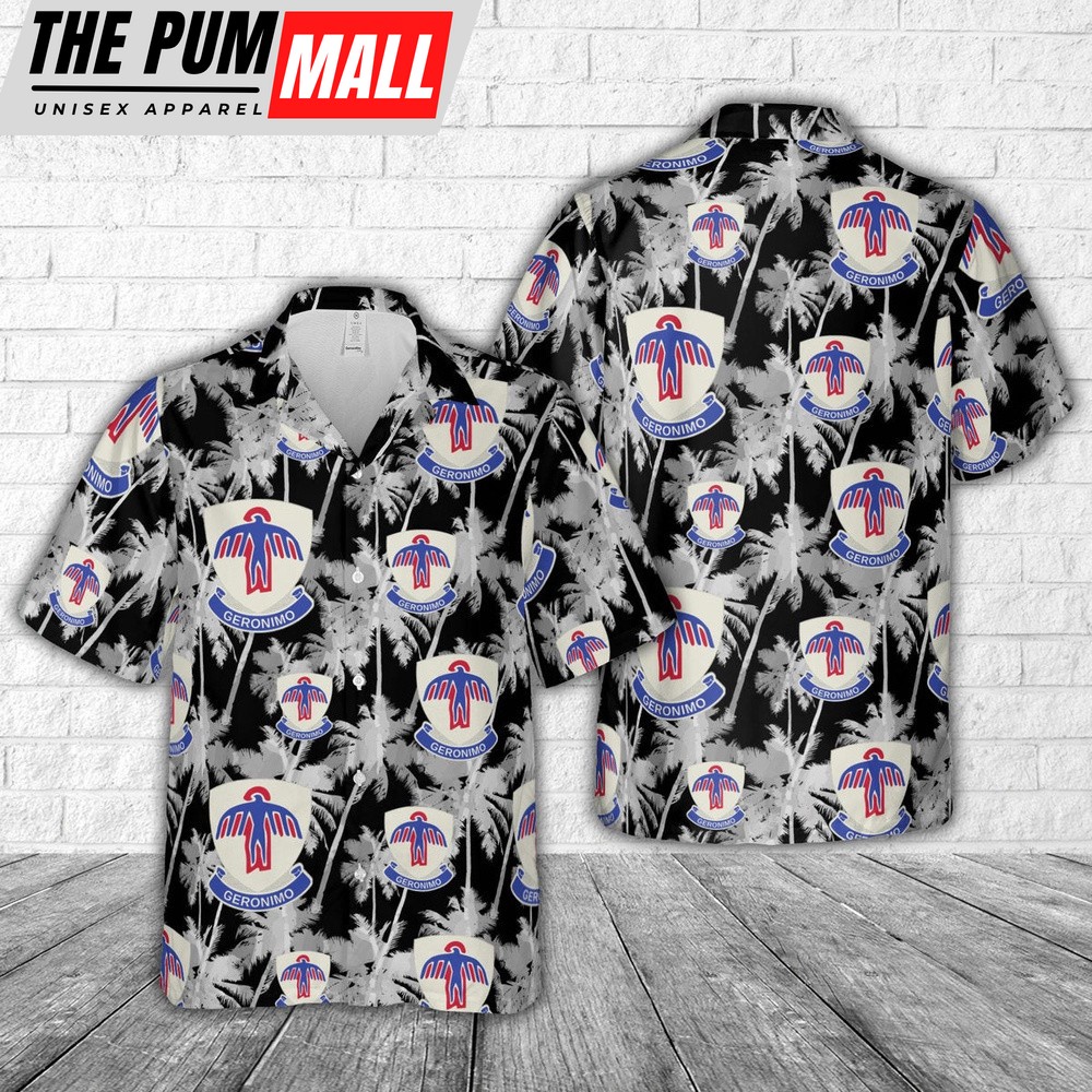 Army Hawaiian Shirt, US Army 501st Airborne Geronimo Hawaiian Shirt, Military Aloha Shirt