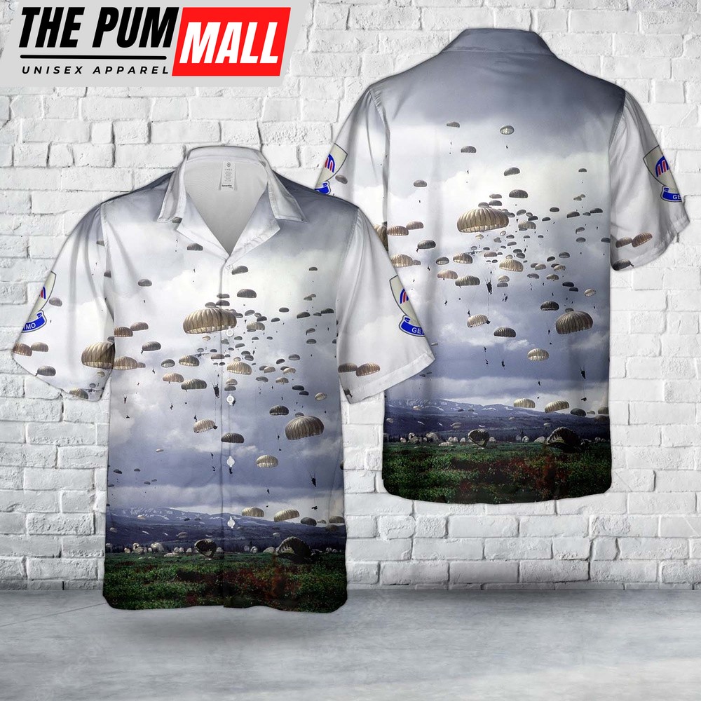 Army Hawaiian Shirt, US Army 501st Infantry Regiment (United States) Parachute jumps in Alaska Hawaiian Shirt