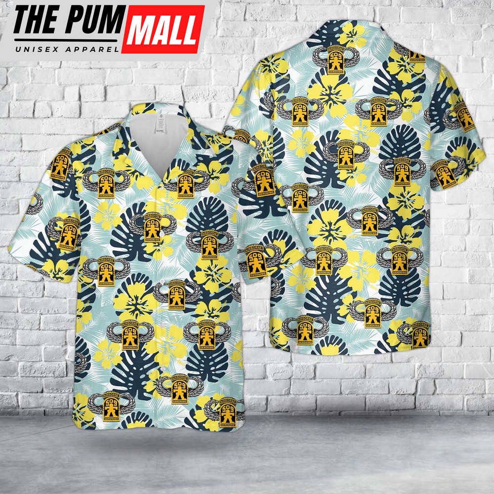 Army Hawaiian Shirt, US Army 509th Parachute Infantry Regiment Geronimo Hawaiian Shirt, Military Aloha Shirt