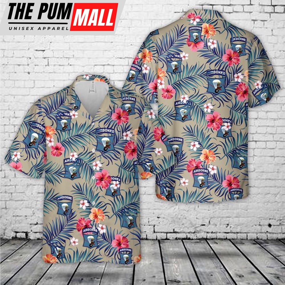 Army Hawaiian Shirt, US Army 511th Parachute Infantry Regiment (511th PIR) Hawaiian Shirt, Military Aloha Shirt